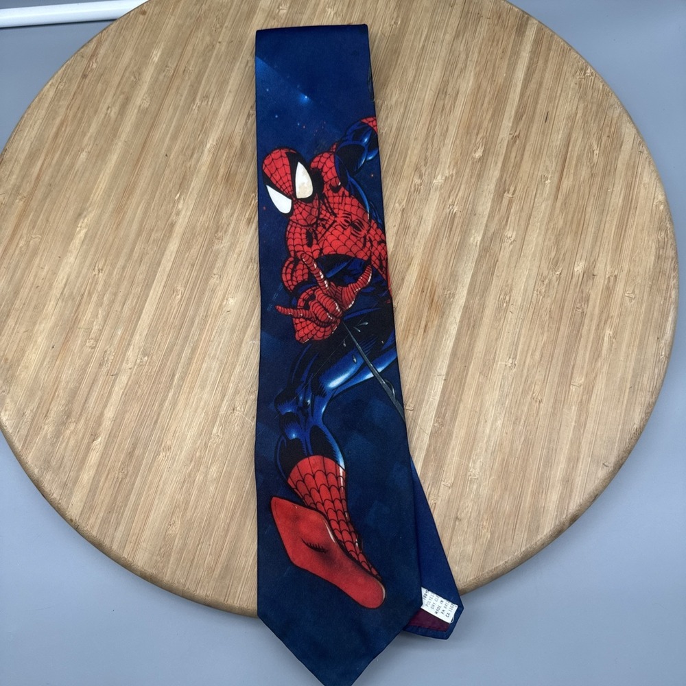 Vintage 1995 Marvel Spider-Man Ralph Marlin Neck Tie Made in USA